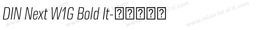 DIN Next W1G Bold It字体转换